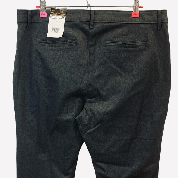 Lee Women's Relaxed Fit All Day Straight Leg Pants Charcoal Heather Size 16 - Picture 9 of 12